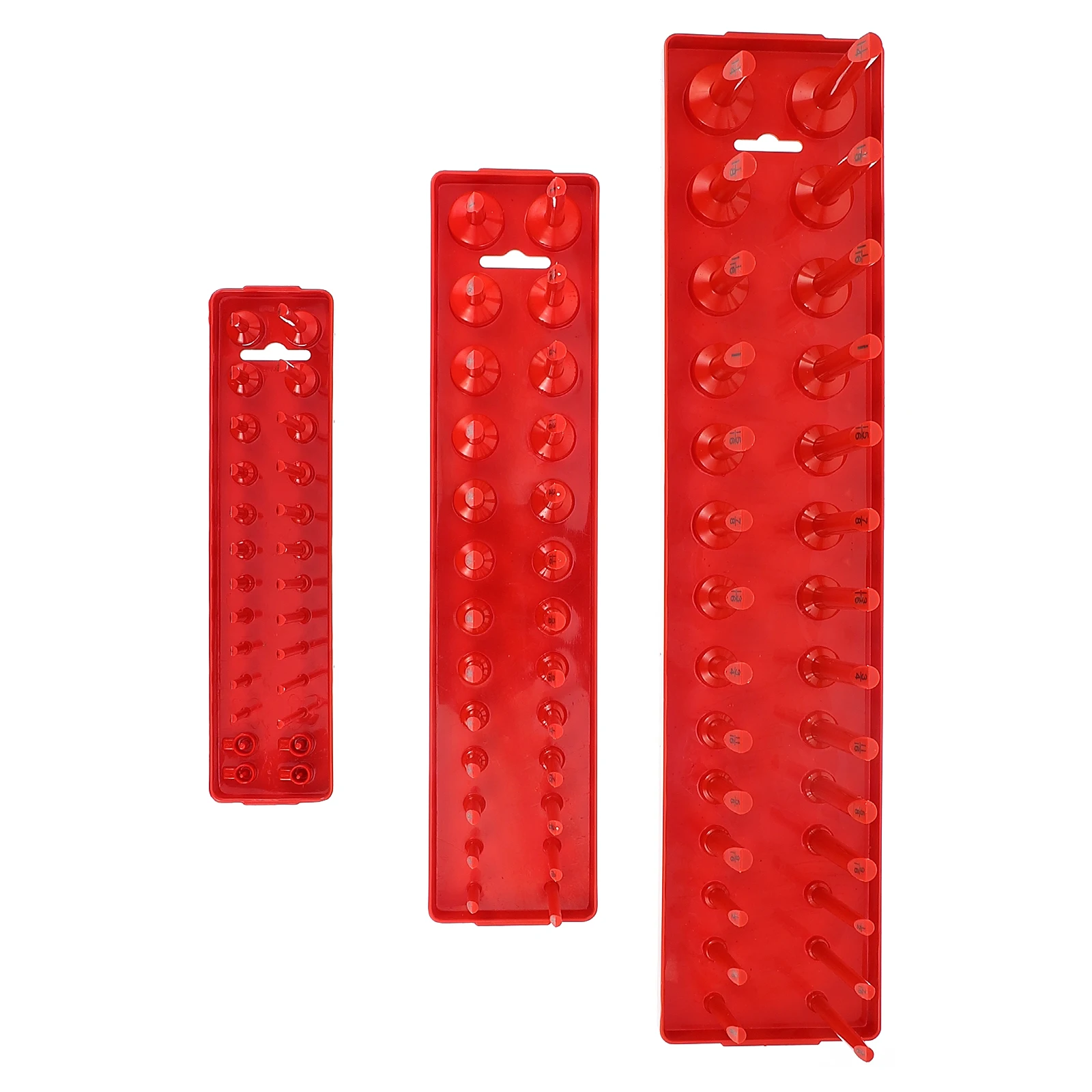 

3 Pcs Heavy Duty Socket Holder ganizer Tray Plastic Metric SAE Management Storage Tool Box Garage Workshop Accessories