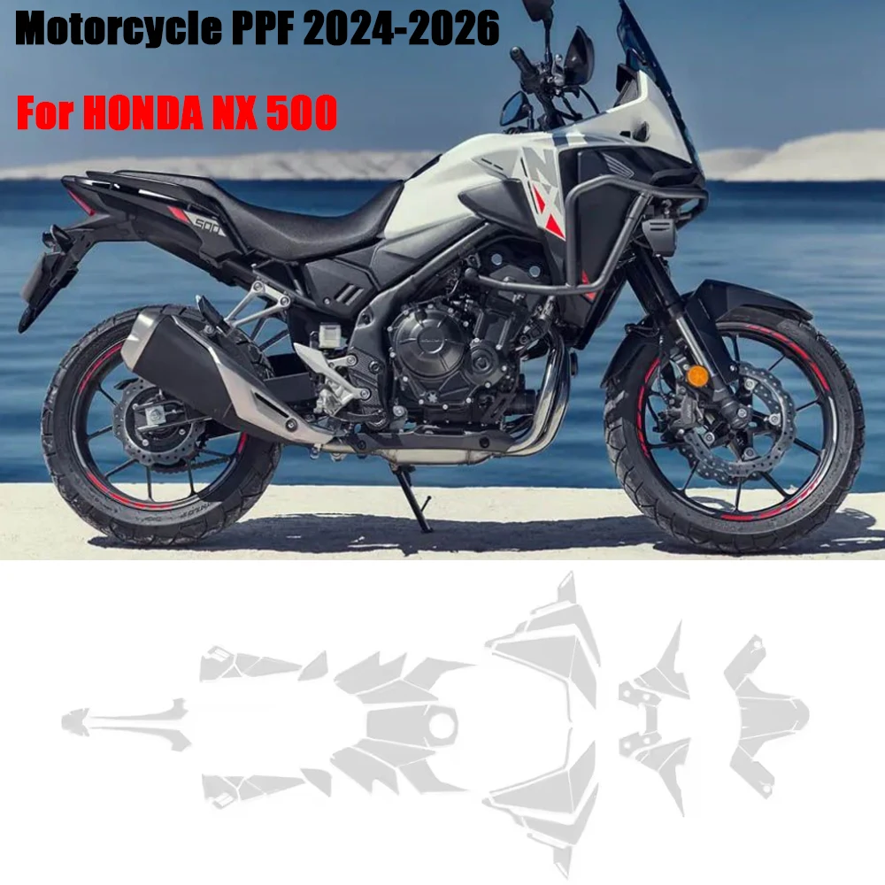 NX500 Fuel Tank Protective Anti-scratch Kit For HONDA NX 500 2024-2026 Motorcycle PPF TPU Transparent Paint Protection Film