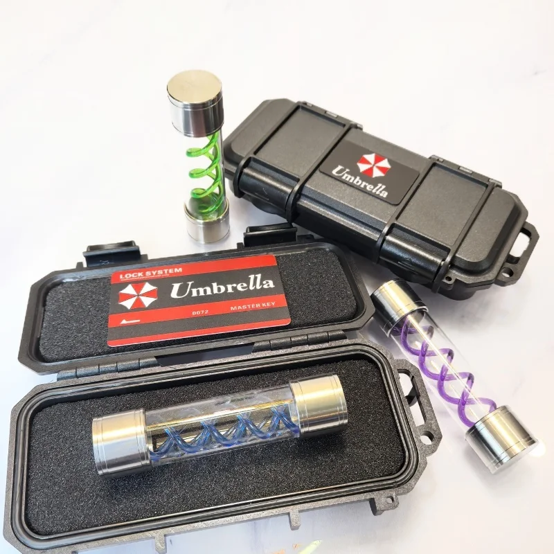 

New Resident Evil T-Virus & G-Virus Sample Handmade Model Prop Double Helix Small Test Tube Figure In Stock