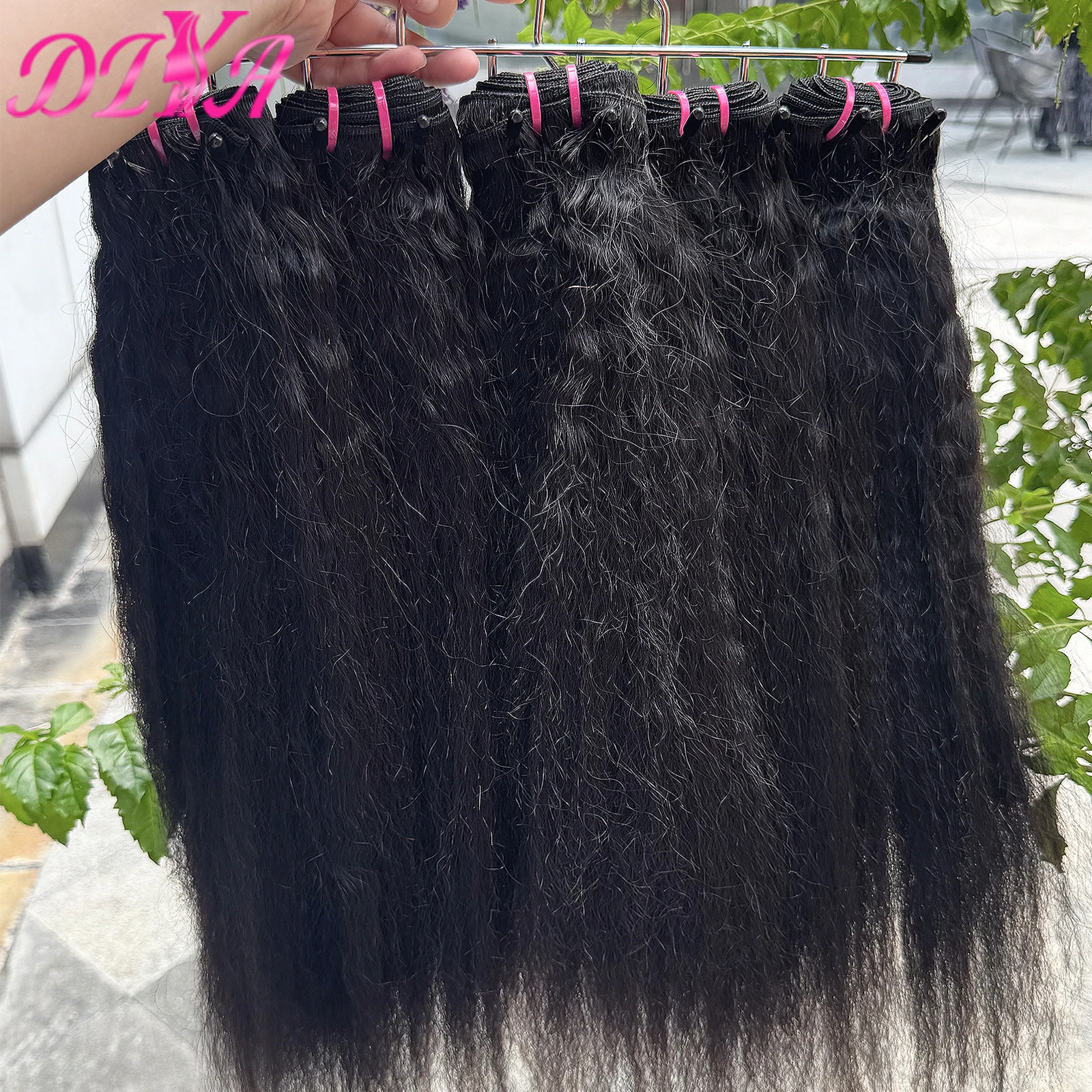 

Кудрявые прямые пучки человеческих волос 8-30 дюймов Яки Прямые пучки Настоящие человеческие волосы 100% необработанные бразильские наращивание волос Remy