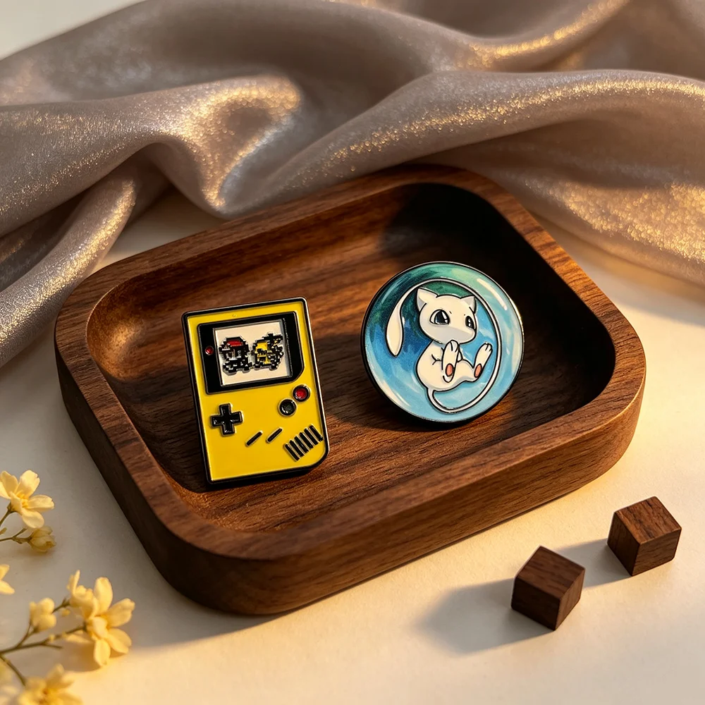 2pcs Kawaii Cartoon Video Game Controller Enamel Pins Set Fashion Accessories for Clothes Bags Hats, Cool Game Themed Collection