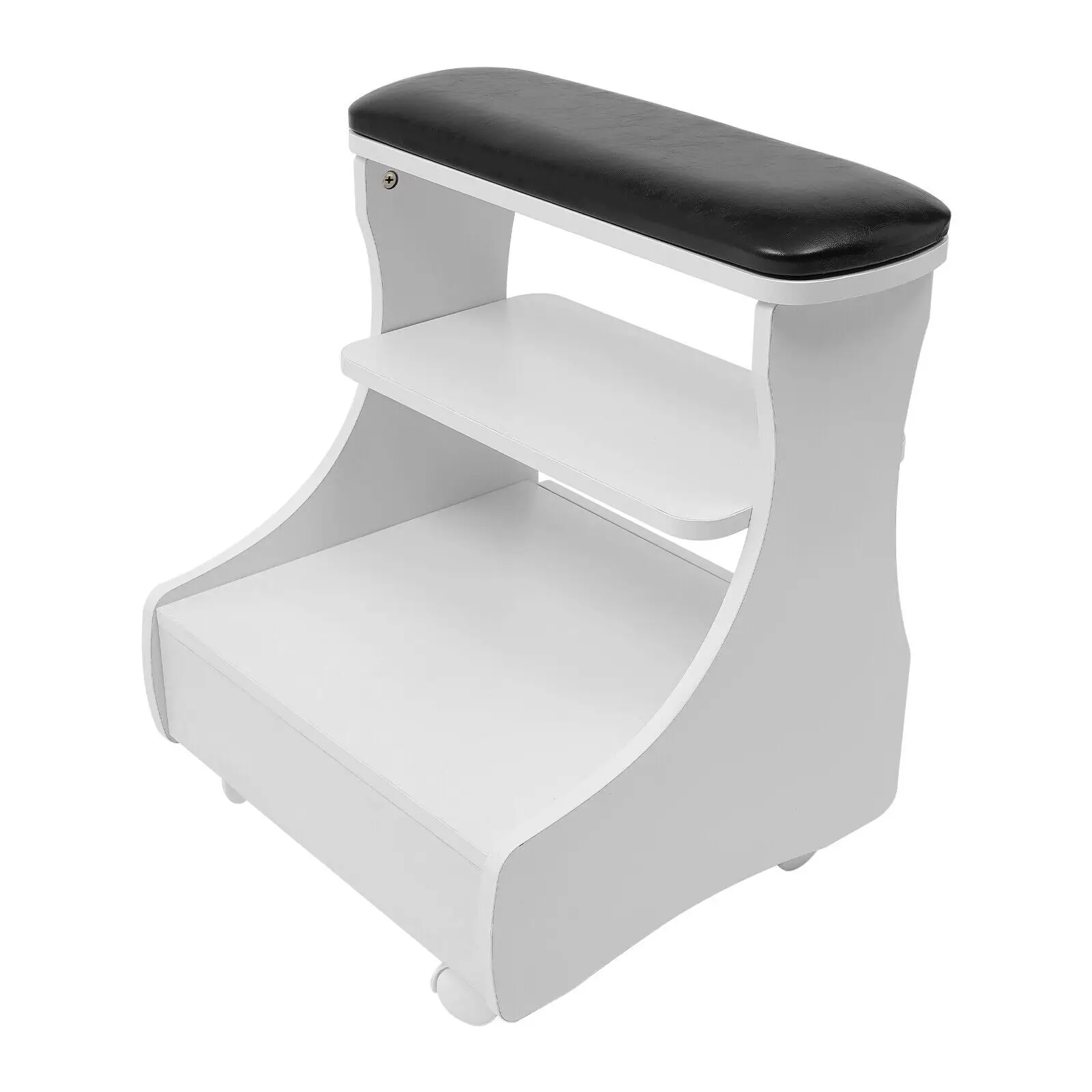 Footbath Stool Trolley Foot Bath Trolley Manicure Massage with Practical Drawer Comfortable Soft Cushion for Beauty Salons, Medical Clinics, Hair Salons