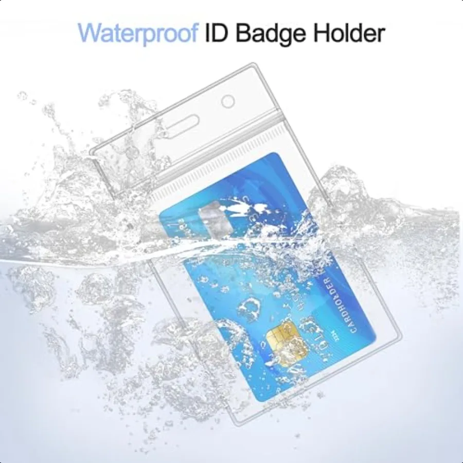 Lanières transparentes pour Badges d'identité, 30 pièces, pour cartes de bateau de croisière, porte-cartes étanche pour voile de carnaval Vertical Na