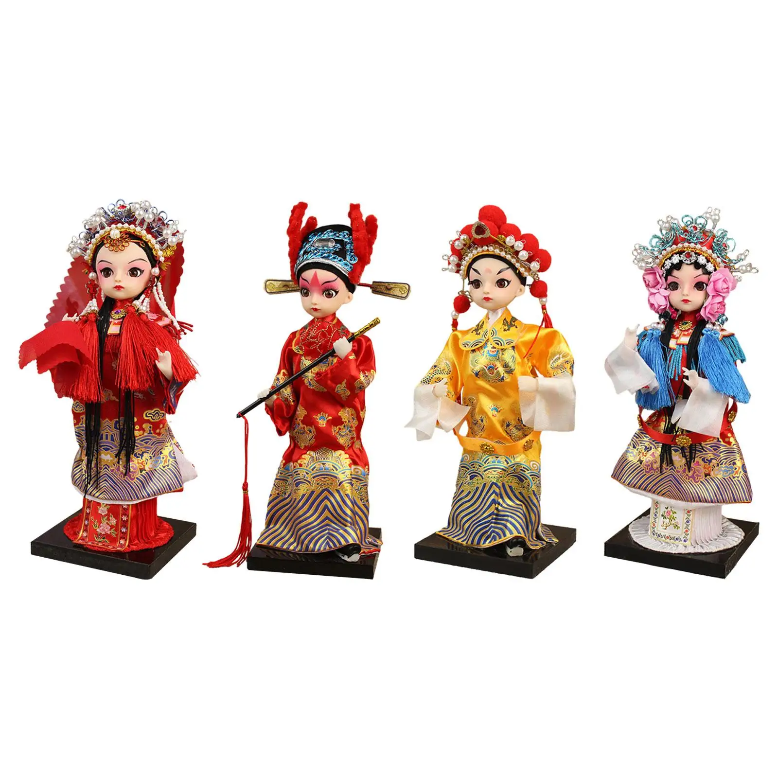 Chinese Doll Statue Gift Collection Craftsmanship Peking Opera Sculpture for Table Centerpieces Bedroom Peking Opera Lover