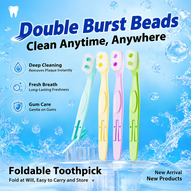 YUNCHI YS06 Travel Dental Toothbrush Kit Nano Silicone Bristles Tongue Cleaner Toothpick Mint Toothpaste Fresh Breath Portable