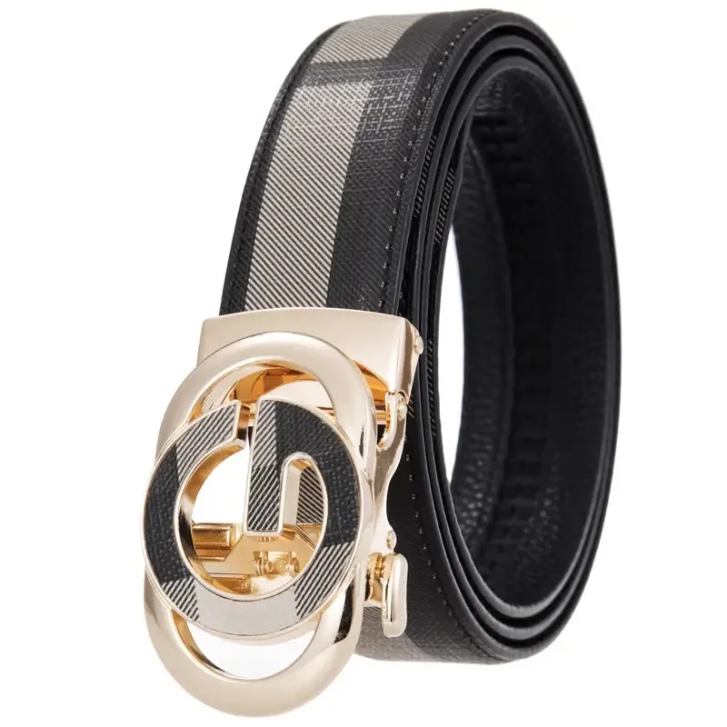 New Hot Selling Men Belt Fashion Alloy Automatic Buckle Belt Business Affairs Casual Decoration Belt Men's Belts