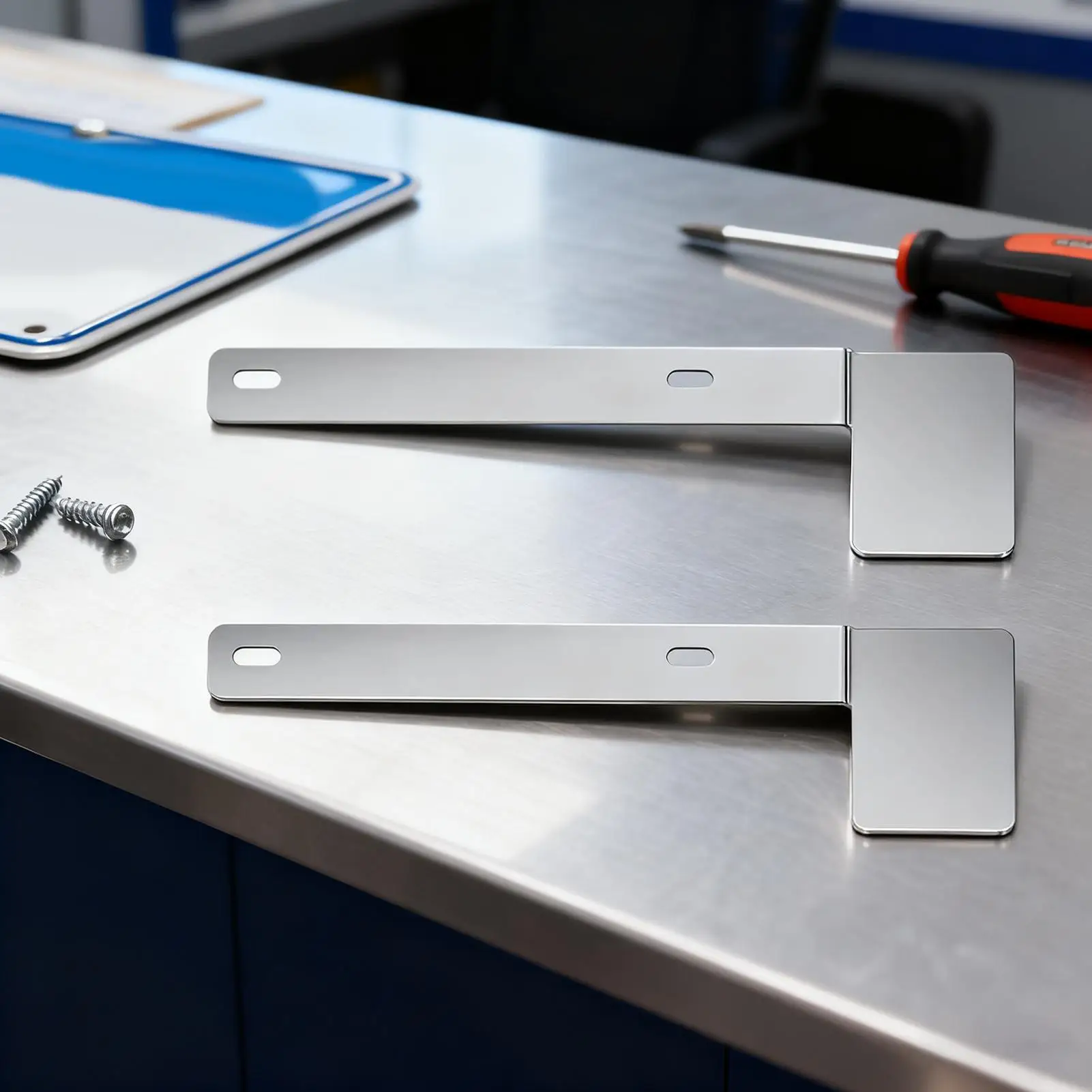 

License Sticker Mount Bracket 2 Pieces 2-Hole Design Car Exterior Accessories Vertical License Sticker Bracket Mount For Car