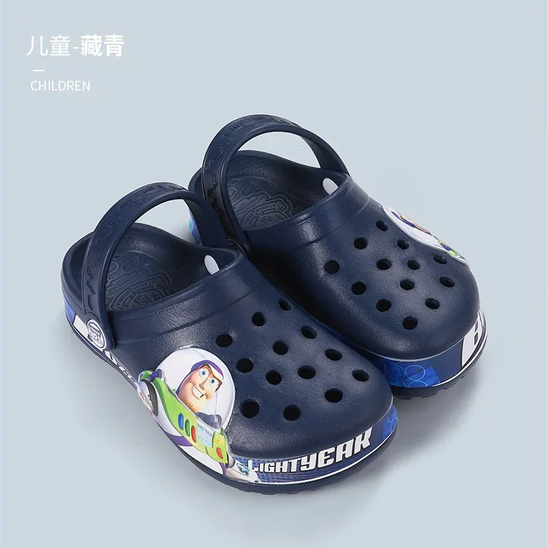 Disney Summer Sandals Kid Boy Girl Cartoon Iron Man Mcqueen Toy Story Buzz Woody Children Slippers Garden Eva Hollow Beach Shoes