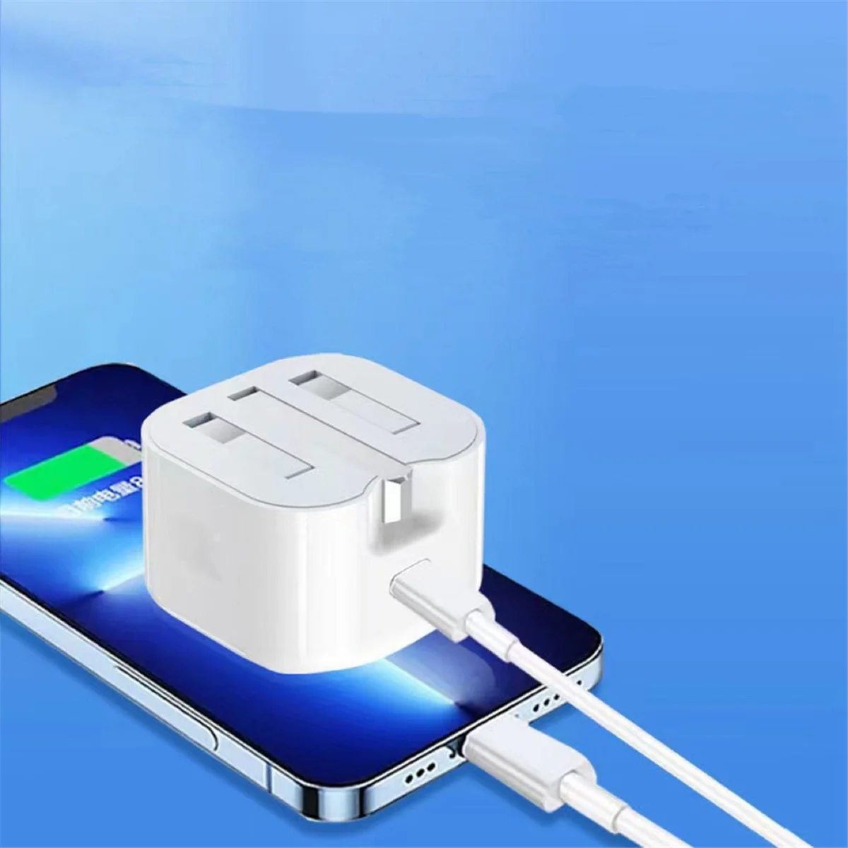 AB01 Fast Charger Folding PD 20W QC3.0 Type C Fast Charging Adapter UK Type C Power Adapter for 15 14 13 12 Pro Max UK Plug