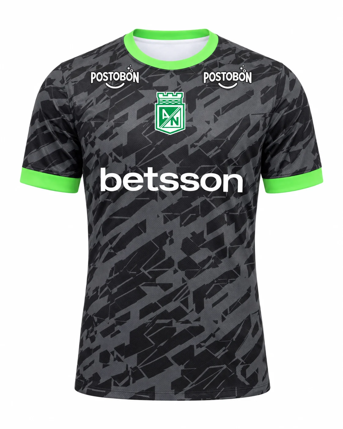 Atletico Nacional 26-27 Heimtrikot Grün-Weiß Gestreiftes Herren-Trikot mit Rundhalsausschnitt und Kurzen Ärmeln für Fans – Detail 6