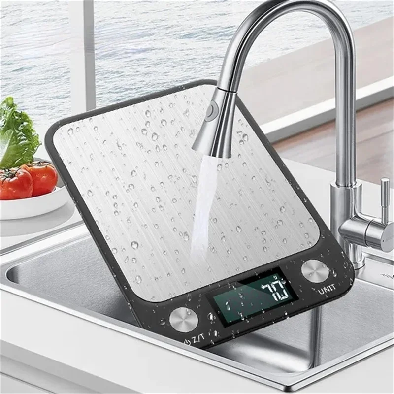 

Kitchen Scale 15Kg/1g Weighing Food Coffee Balance Smart Electronic Digital Scales Stainless Steel Design for Cooking and Baking