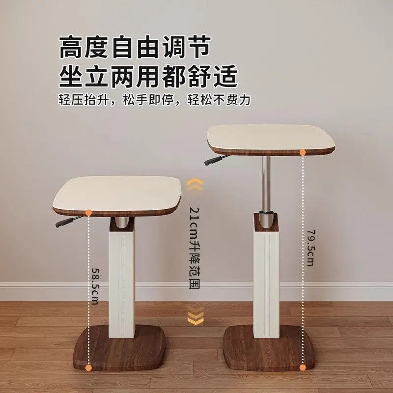 Fixed rotating lift living room coffee table small side table sofa office bedside table bedroom mobile air pressure computer
