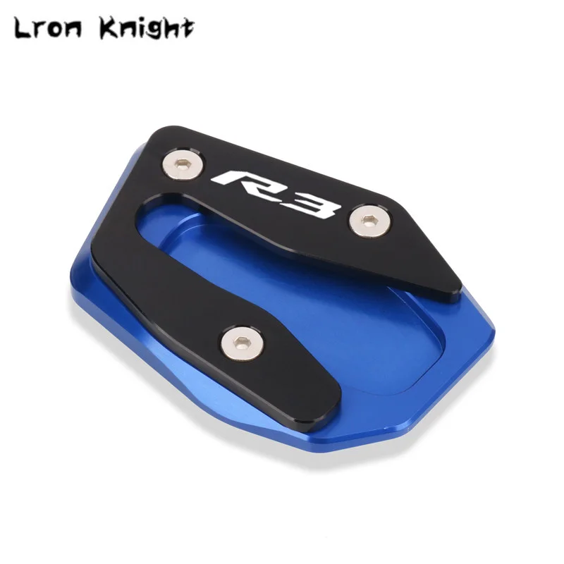 For YAMAHA YZF R3 R25 YZF-R3 YZF-R25 YZFR3 YZFR25 2019-2023 2021 Motorcycle CNC Kickstand Sidestand Stand Extension Enlarger Pad