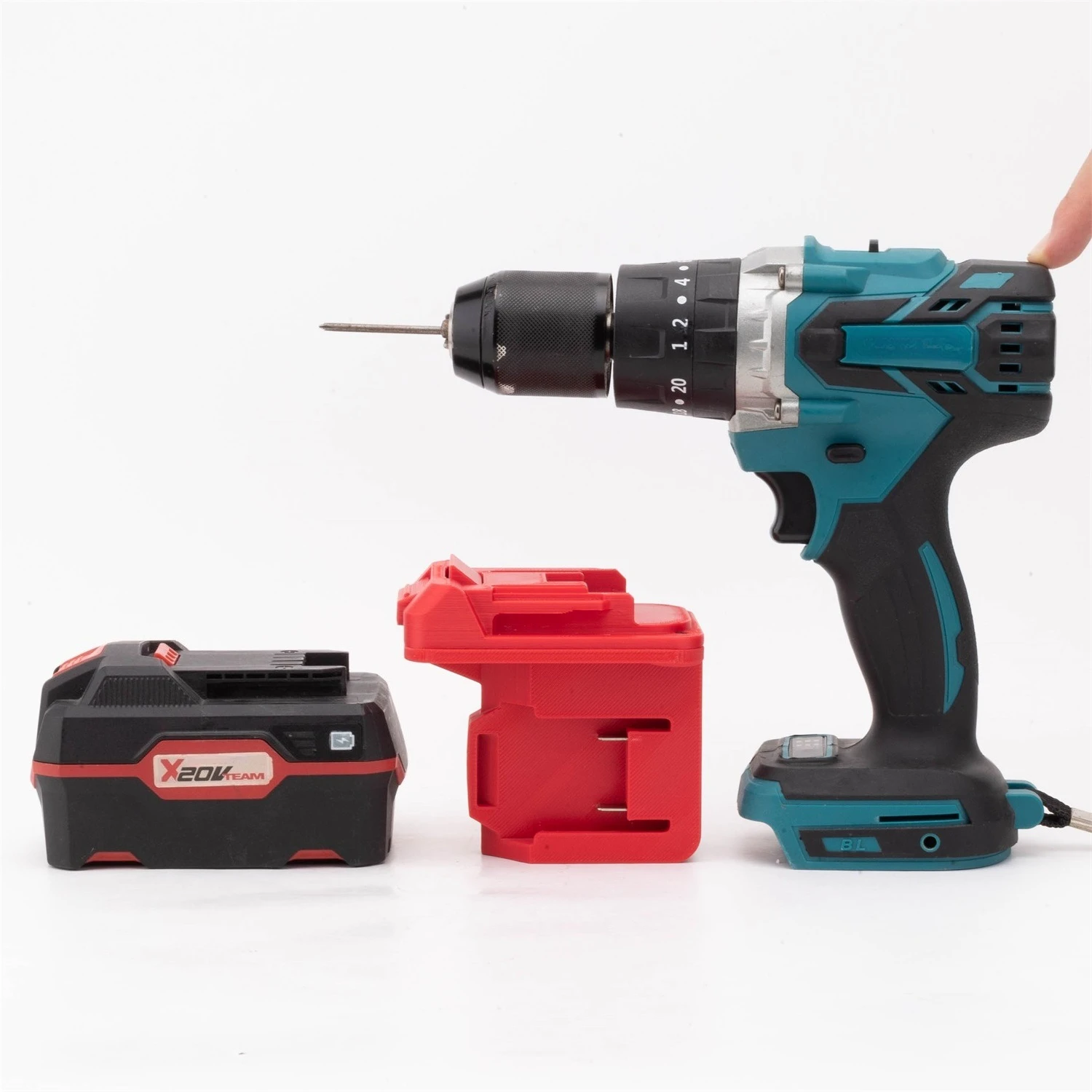 For Lidl Parkside X20V Lithium Battery to for Makita 18V Cordless Tools 2 Batteries Parallel Connection Power Converter Adapter