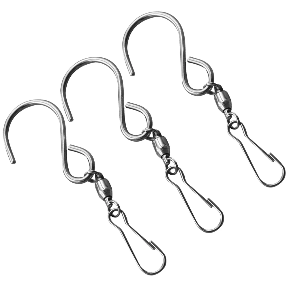 

8 Pcs Crystal Hook Outdoor Hooks for Hanging Plants Baskets Wind Spinners Stainless Steel