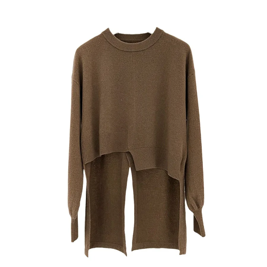 irregular fashion cashmere pullover women top knitted sweater luxury winter clothes woman sweaters style designer brand jumper