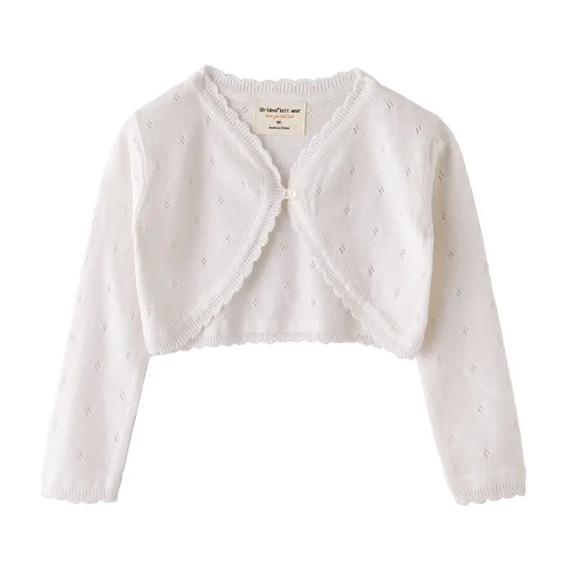 Girl Outerwear 2 3 4 5 6 7 8 9 10 Years Old Kids Clothes 225105 2-10 Years One Button Jacket V-Neck Yellow Cardigan 100% Cotton