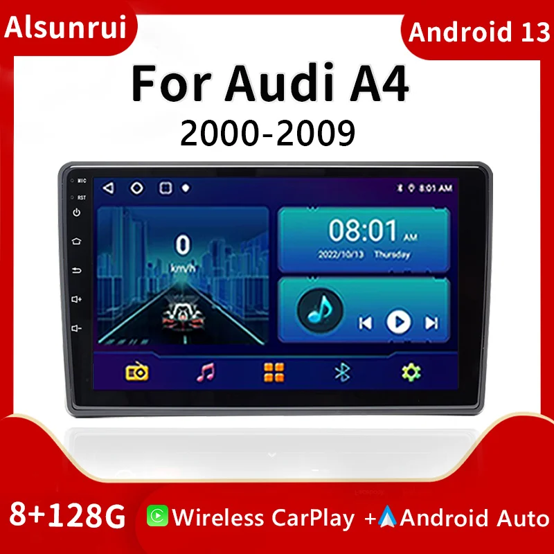 

Автомагнитола 9 дюймов, Android 12 для Audi A4 B6 B7 S4 B7 B6 RS4B7 SEAT Exeo 2002 2008, мультимедиа, GPS-навигация, стерео аудио