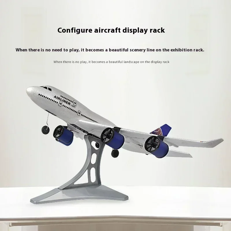 New Remote Control Aircraft A380 Aircraft Boeing 747 Fixed Wing Foam Aircraft Model Aircraft 3-Channel Glider Model Kid Toy Gift