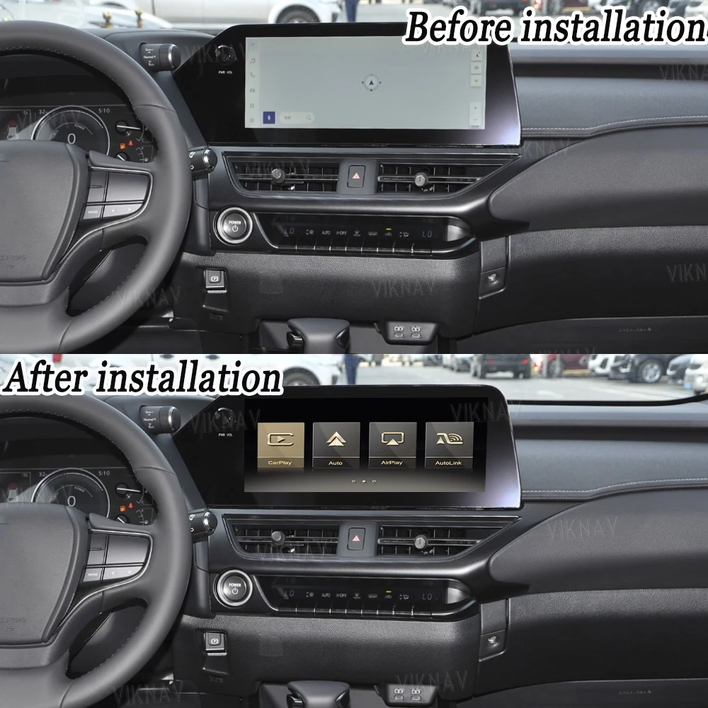 Viknav Linux For Lexus UX 2019-2022 OEM Car Upgrade Decoder Box Interface MuItimedia Wireless Apple CarPlay GPS DVD Android Auto