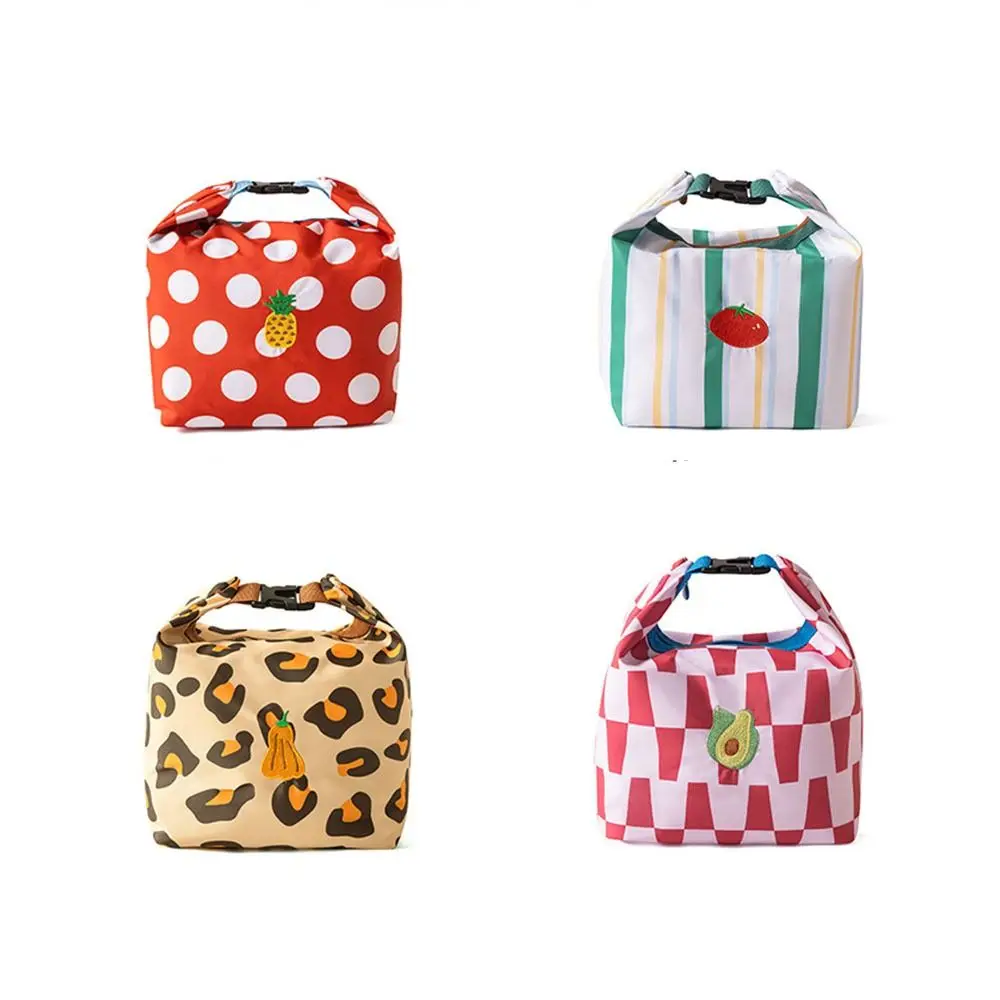 حقيبة غداء محمولة ذات سعة كبيرة قابلة للطي معزولة حقيبة معزولة مقاومة للماء حقيبة طعام محمولة باليد لحفظ الفاكهة #3