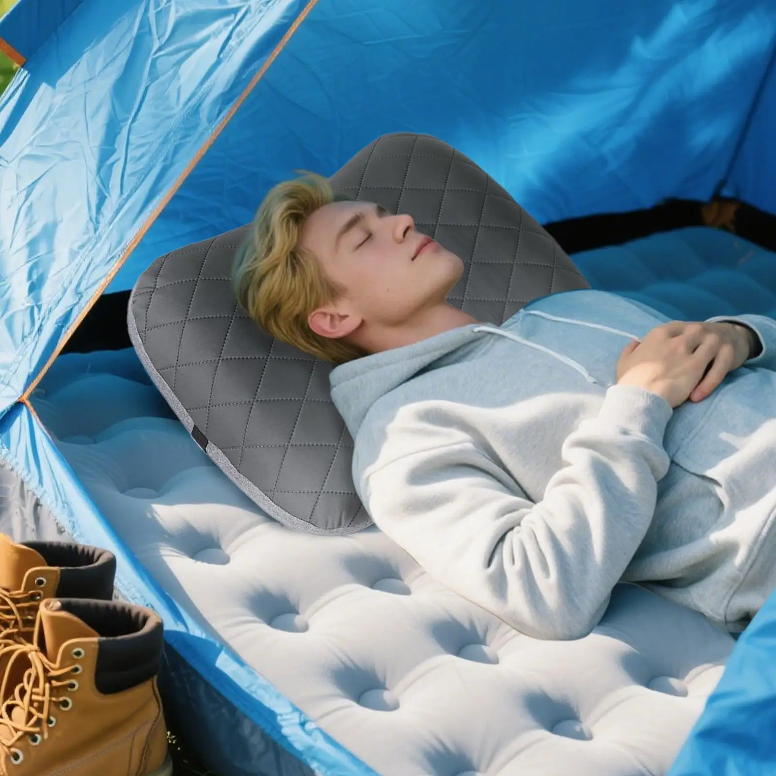 

Inflatable Travel Pillow, Portable Pillow for Camping Hiking Backpacking Airplane Car Beach Outdoor Home Use