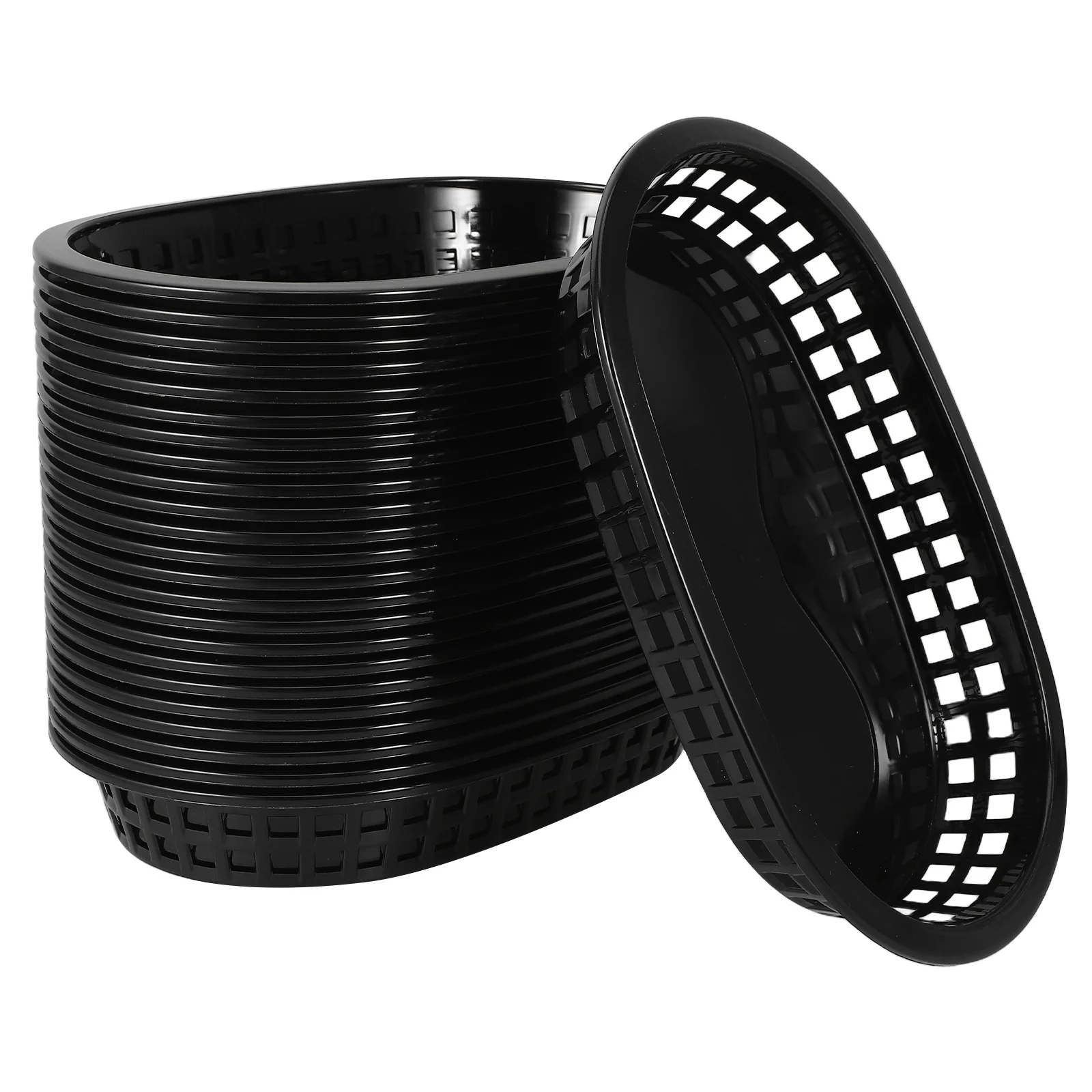 

24pcs Food Basket Boat Shaped Snack Tray Plastic Buffet Containers Reusable Storage Baskets Fruit Tray