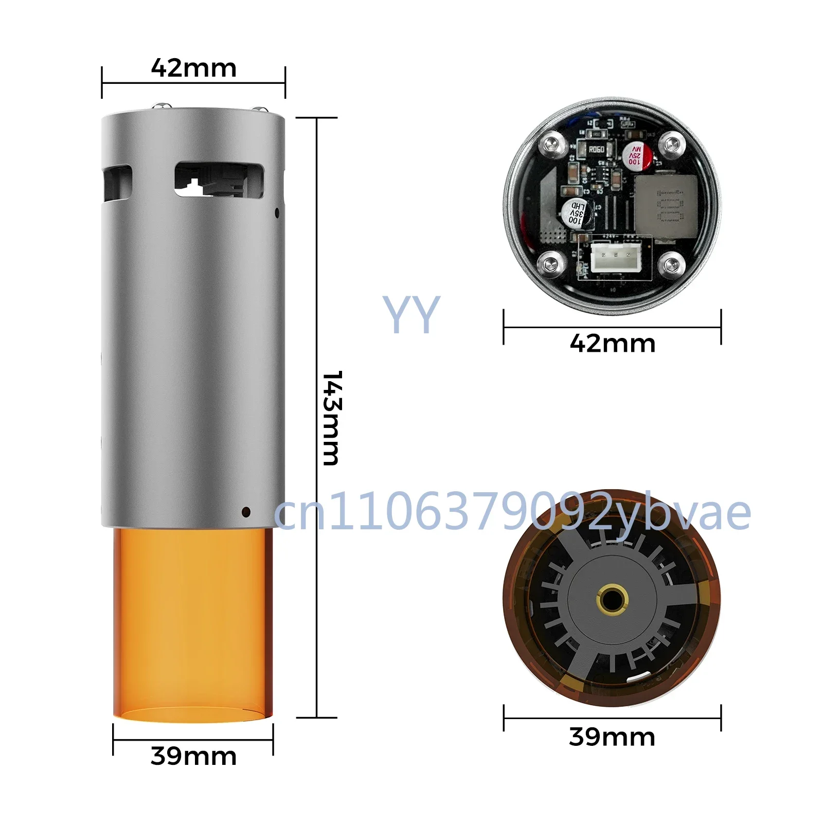 

For 3018 Pro TTC450 Laser Module Round Laser Head For Engraving And Cutting Wood, Leather, Acrylic And Metal