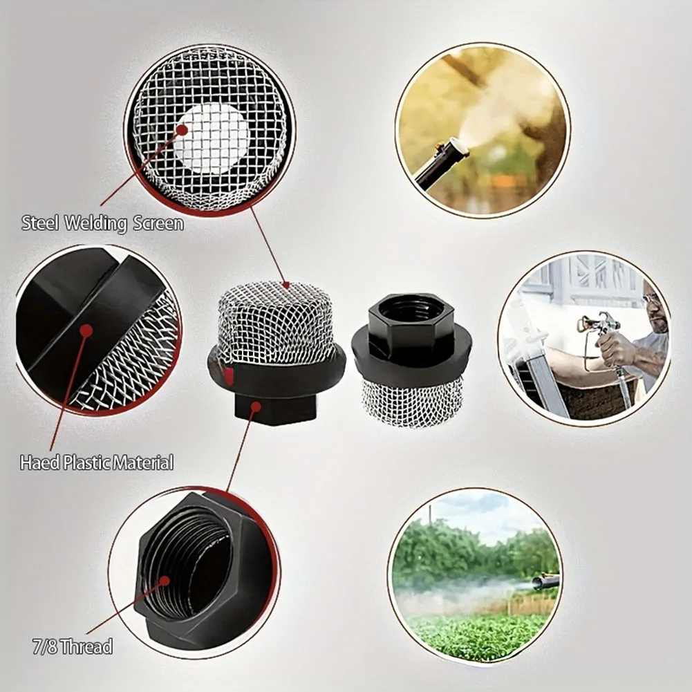 Airless Paint Sprayer Stainless Steel Intake Filter Mesh Reduces Downtime Enhances Flow Stability 18.8 x 14 x 4.7 cm Dimensions