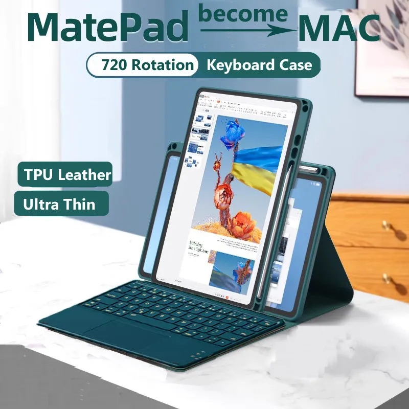 

Touchpad Keyboard for Huawei MatePad 11.5 New 2025 BTKR-W00 SE 11 11.5-inch S T10S T10 10.1 Pro 10.8 11 10.4 Soft Leather Case