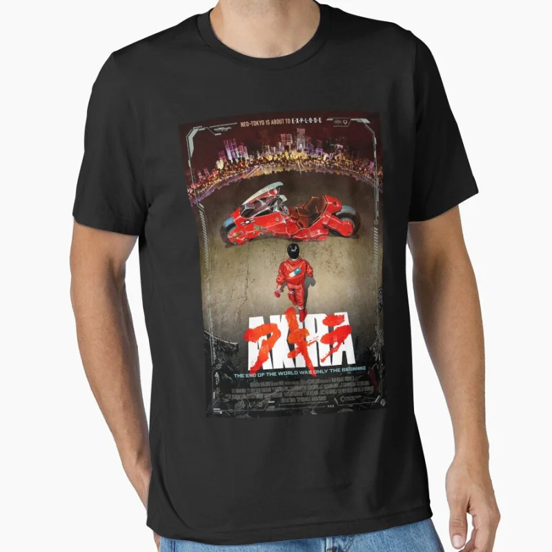 

The End Beginning 80s Retro Anime Akira japan manga printed Short-sleeve crewneck T-shirt for men Large size Adult tops S-6xl