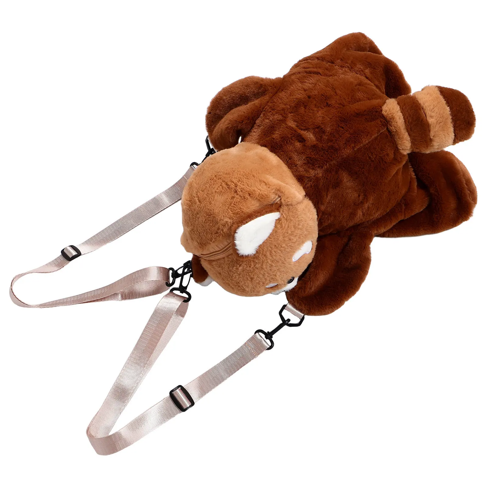 

1Set Red Panda Backpack Soft Stuffed Animal Shoulder Bag for School Travel Hiking Casual Cute Small Animal Backpack for Teens