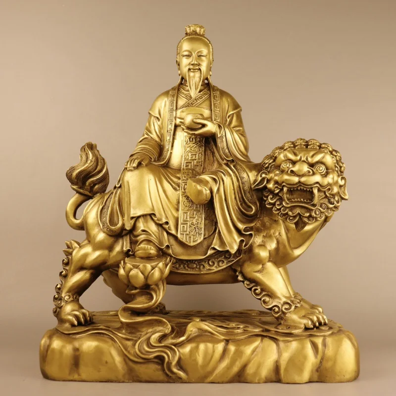 

Brass Taiyi Real Person Decoration Copper Twelve Golden Immortals Save the Suffering Heaven Statue Dongji Qinghua Great Emperor