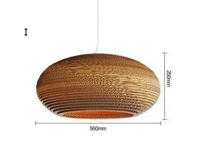 Paper Honeycomb Pendant Lamp Corrugated Cardboard Hang Light for Living Room Restaurant Cafe Clothing Store Lighting E27 image 3