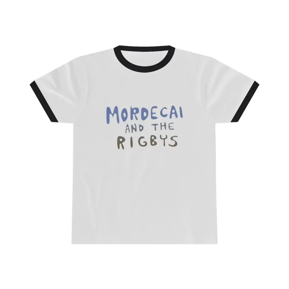 Mordecai and The Rigbys Ringer T-shirt Quick Drying Breathable Casual T-shirt Suitable for Male and Female Cartoon Animation Fan