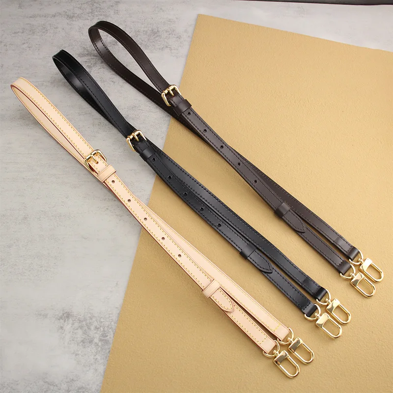 TINBERON Natural Color Shoulder Bag Straps Vachetta Leather Luxury Bag Strap Handbag Handles Accessories Bag Strap for Crossbody