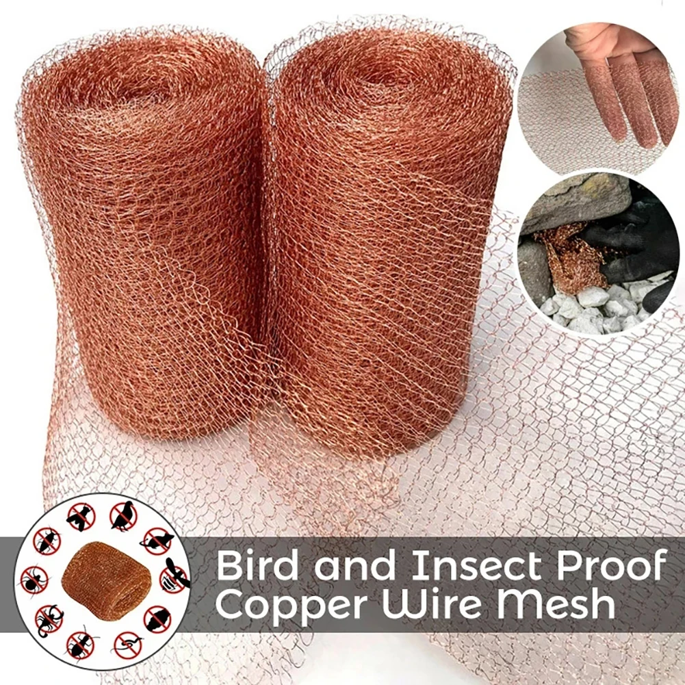 3/6/9m 100% Pure Copper Mesh Mouse Proofing Copper Mesh For Kitchens