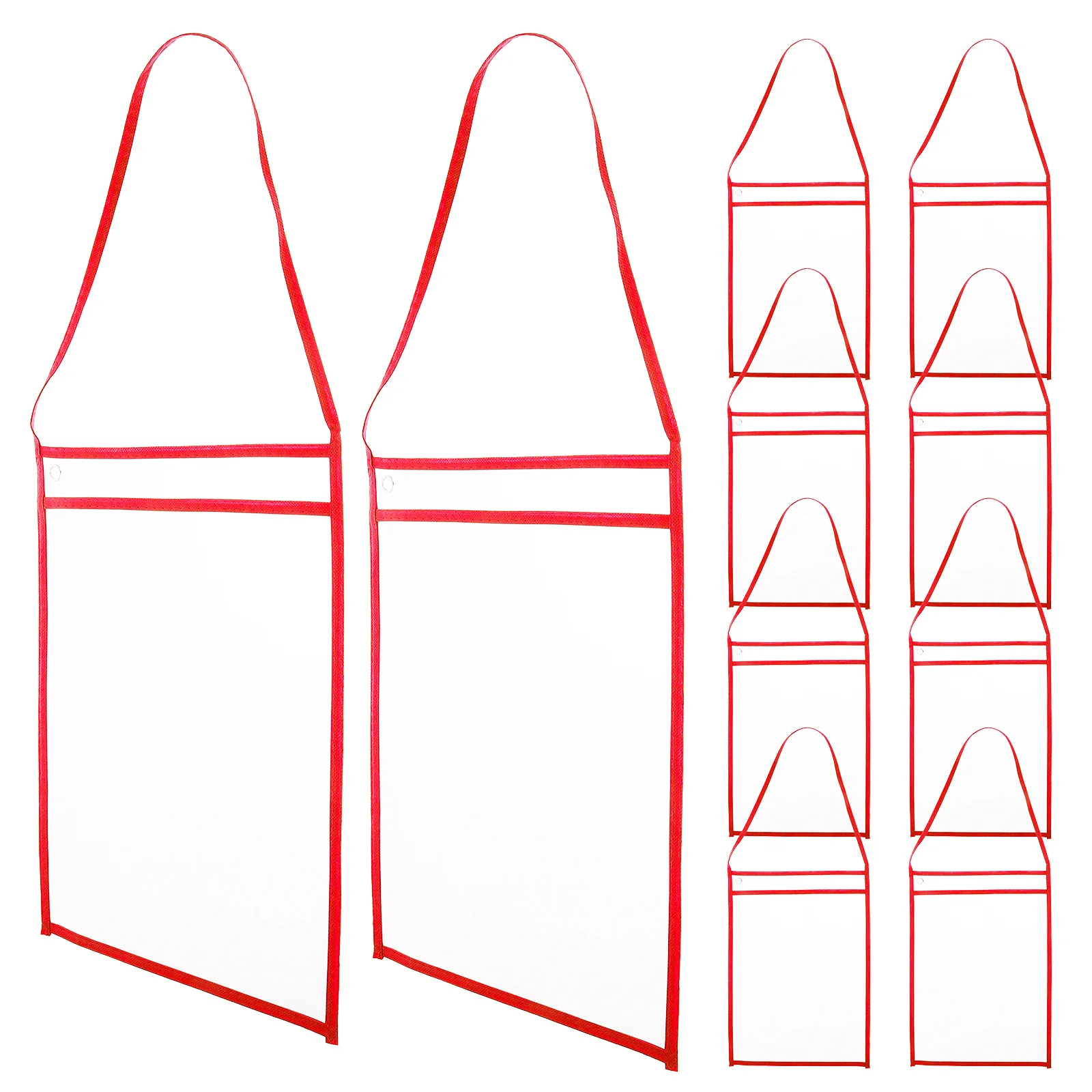 10 tasche trasparenti per documenti, organizer per documenti, custodia trasparente cancellabile a secco, per uso domestico e ufficio, porta biglietti, cartella di file