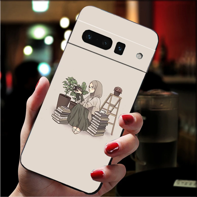 

Phone Case For Google Pixel 10 9 Pro XL 9A 8 7 6 Pro Pixel 8A 7A 6A Pixel 8 7 6 5 Hijab Aesthetic Muslim Girl