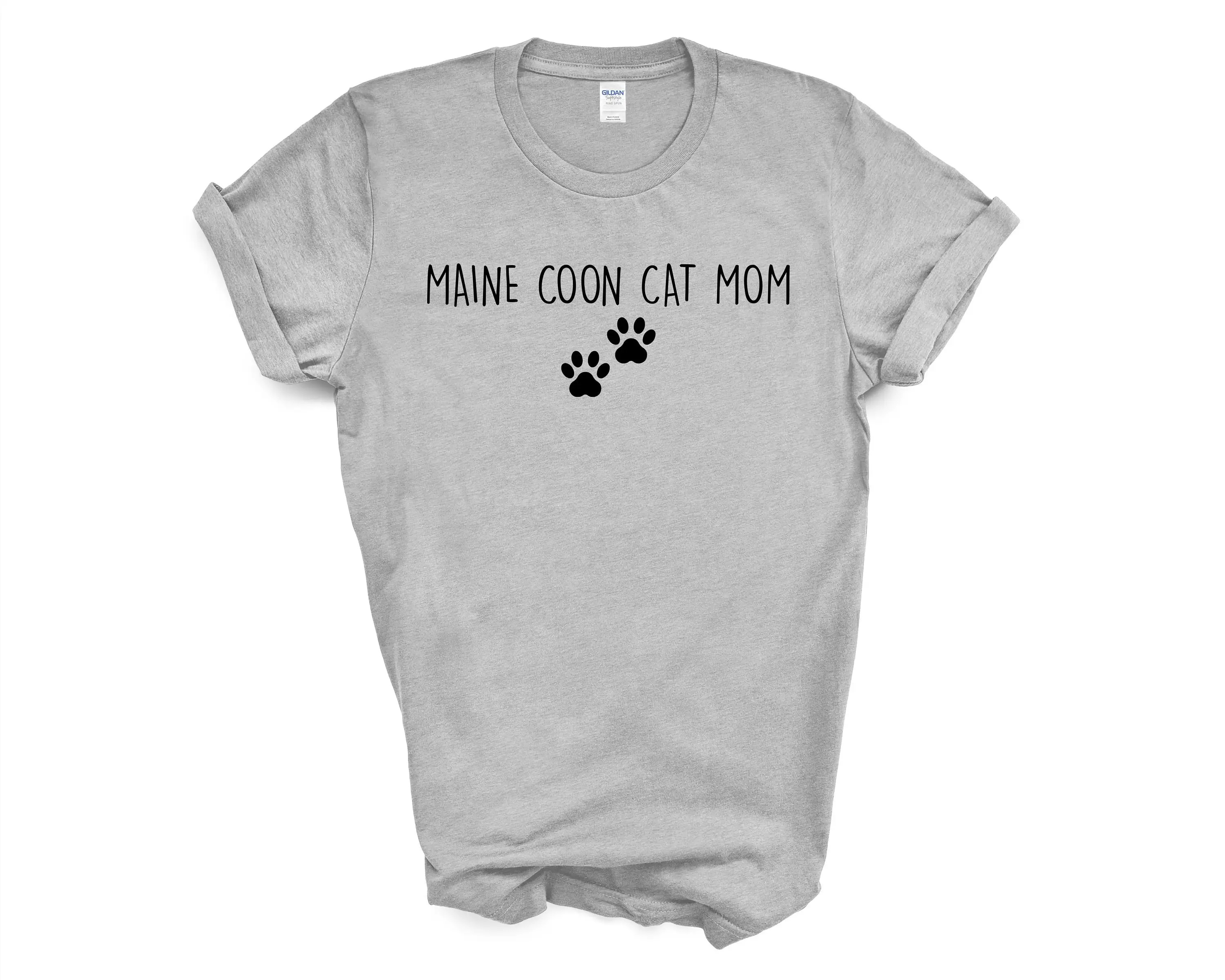 Maine Coon T Shirt Cat Mom Lover Gift Womens 2385