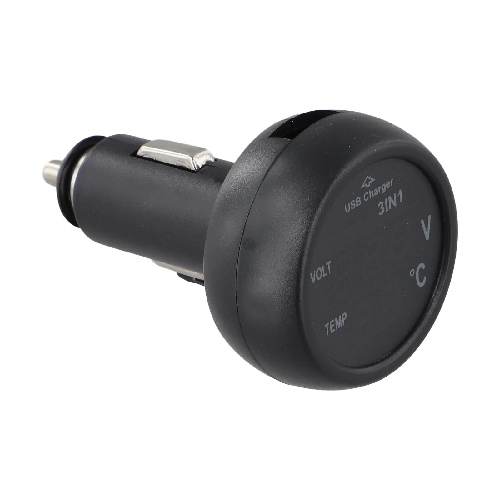Temperature Control LED Car Voltmeter 12V 24V Compatibility Lightweight Design Real-time Temperature Monitoring