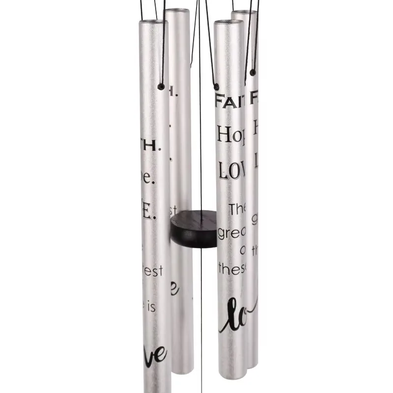 32-Inch Outdoor Creative Rectangle Rotator Pendant Various Styles Home Wall Garden Ornament Aluminum Wind Chimes