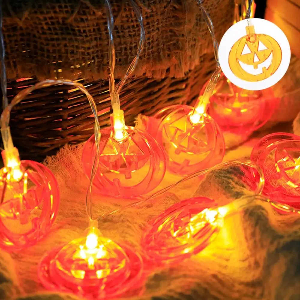 

1.5m 10Led Halloween Village Pumpkin Ghost Halloween Decorations for Home Atmosphere Bright Halloween Decor Lamp Spooky Lamp