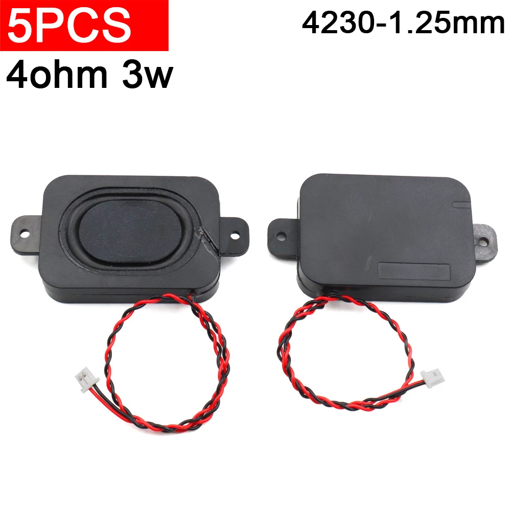 5pcs 4 ohm 3w 4ohm 2w 8 ohm 2W speaker square small cavity notebook computer 4230 ultra-thin box speaker Thickness 6mm