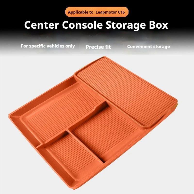 F‌or Leapmotor C16 Car Central Control Lower Storage Box Anti Slip and Scratch Resistant for Storing Mobile Phones Keys Glasses
