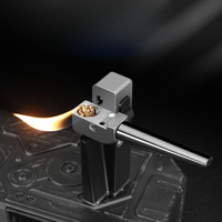 JOBON New Folding Pipe Integrated Inflatable Oblique Flame Lighter Metal Material Men's High-end Gifts