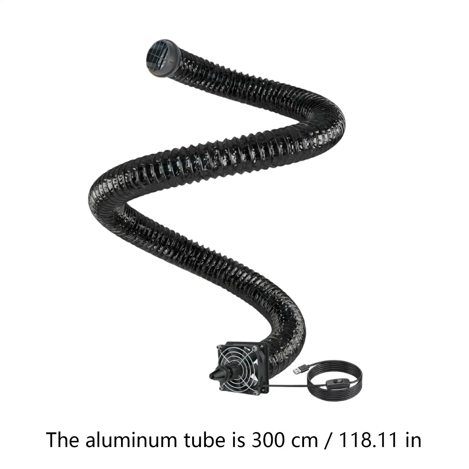Car AC Vent Extender for Backseat with USB Airflow Fan 3 Meters Auto AC Vent Extender for Kids Pets SUV Truck Sedan Pickup Van view 6