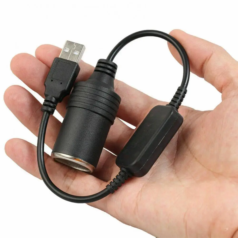 Helpful Powerful Wide Compatibility Cigarette Igniter Connector 5V Male to 12V Female Cigarette Igniter Adapter Cable