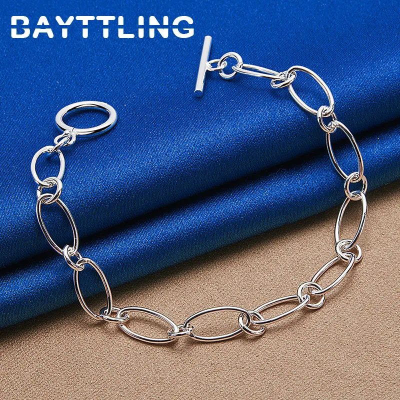 

New Woman 925 Sterling Silver Fine Chain Bracelet Jewelry For Fashion Party Gift Wedding Girlfriend Temperament Accessories