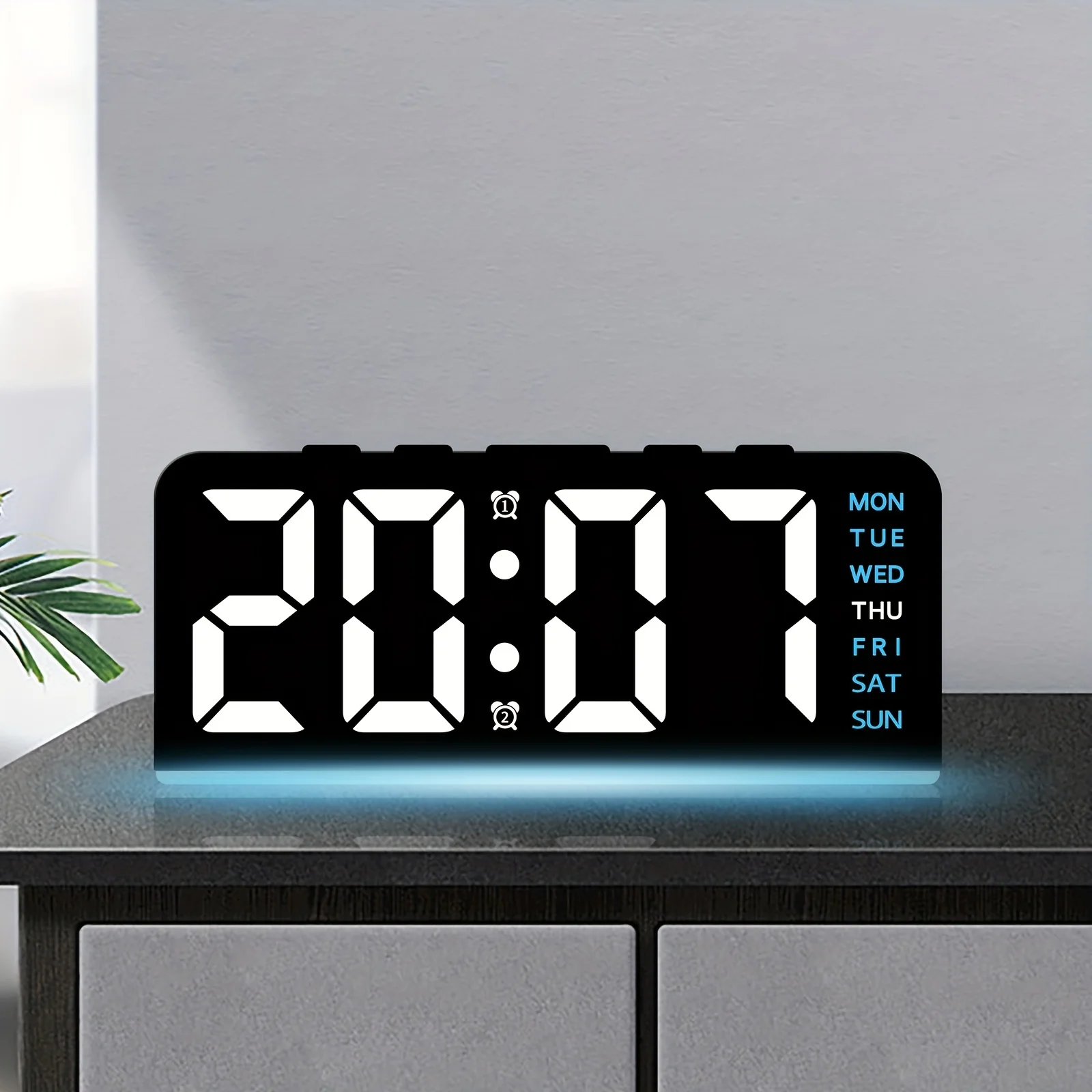 Nuevo Reloj Despertador Digital LED de Escritorio con Luz Nocturna, Pantalla de Hora y Temperatura, Retroiluminación, Función de Snooze, Decoración Moderna